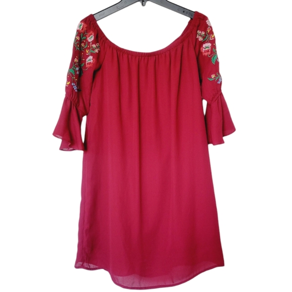 Bleuh Ciel Bell Sleeve Peasant Dress - Picture 2 of 8